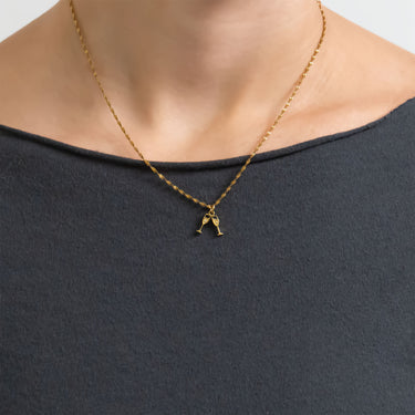 Stainless Steel Champagne Cheers Charm