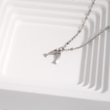 Stainless Steel Champagne Cheers Charm