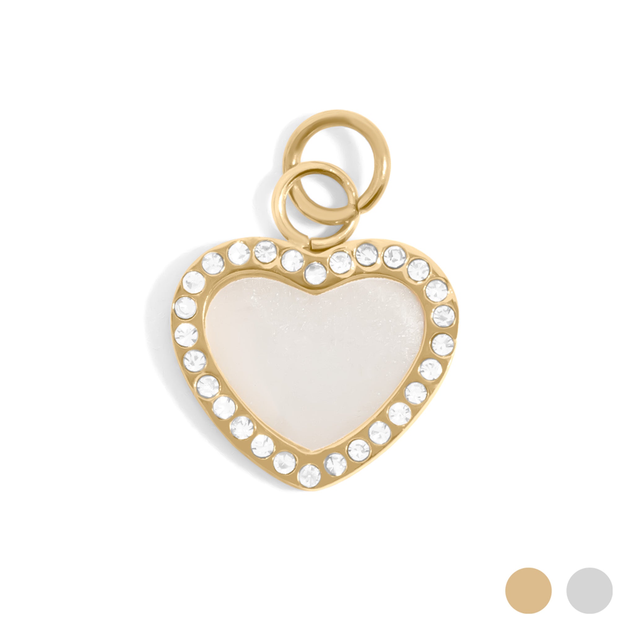 Mother of Pearl Heart Charm