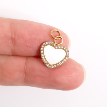 Mother of Pearl Heart Charm