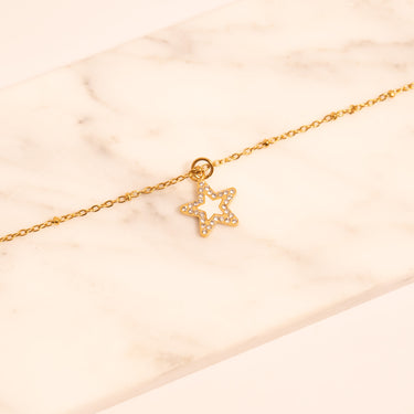 18K Gold PVD Stainless Steel Mother Of Pearl Star Charm