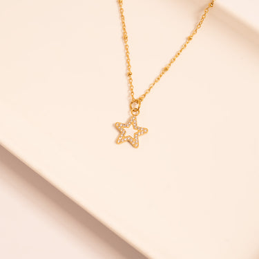 18K Gold PVD Stainless Steel Mother Of Pearl Star Charm