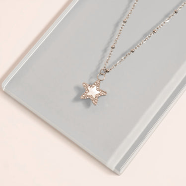 18K Gold PVD Stainless Steel Mother Of Pearl Star Charm