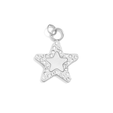 18K Gold PVD Stainless Steel Mother Of Pearl Star Charm