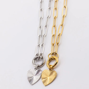 Gold and Silver Sunburst Heart Charms