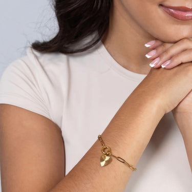 Gold Sunburst Heart Charm 