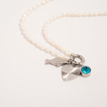 Silver Sunburst Heart Charm