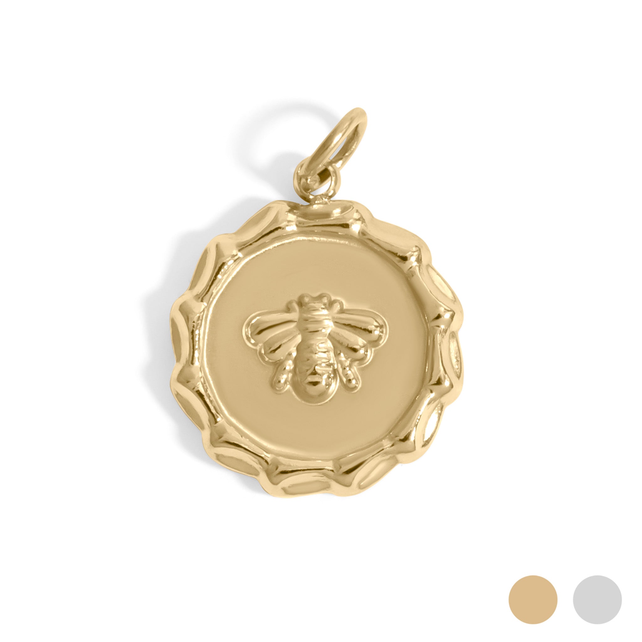 18K Gold PVD Stainless Steel Bee Pendant