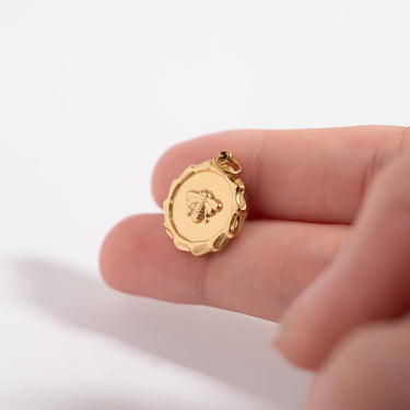 18K Gold PVD Stainless Steel Bee Pendant