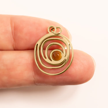 Gold / Swirl Charm / PDL0309