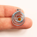 Silver / Swirl Charm / PDL0309