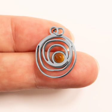 Silver / Swirl Charm / PDL0309