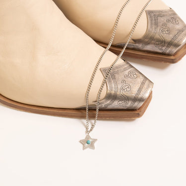 Silver / Turquoise Star Charm / PDL0311