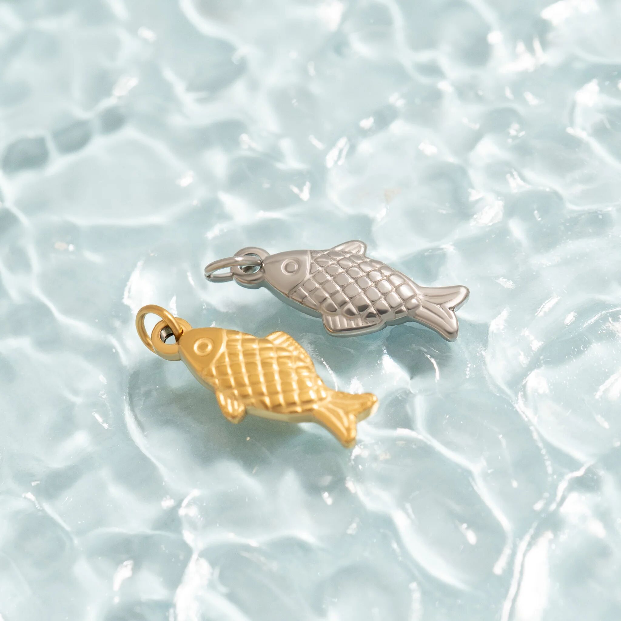 Gold & Silver Fish Charm