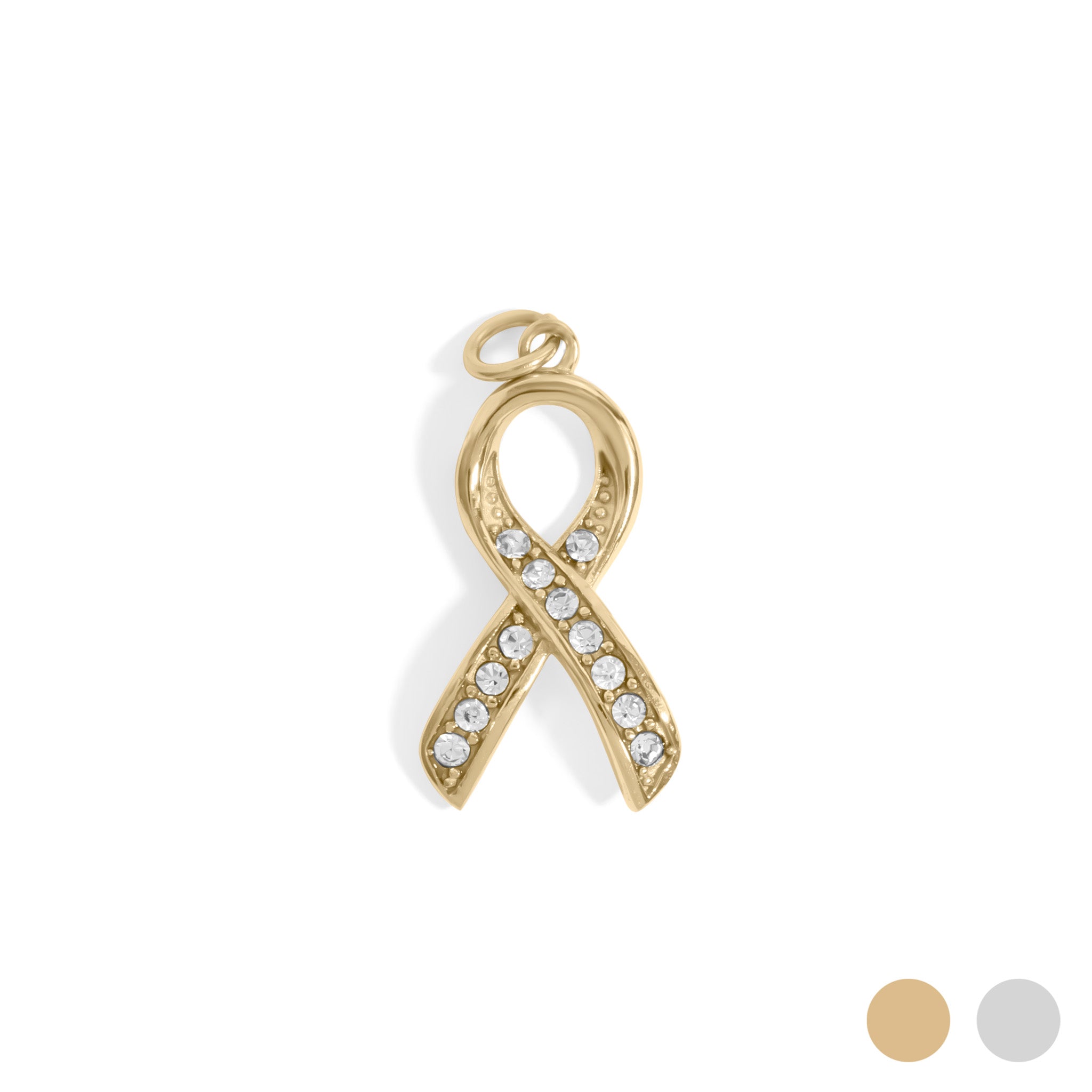 Cancer Ribbon with Stones