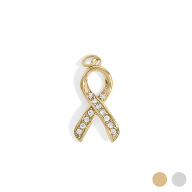Cancer Ribbon with Stones