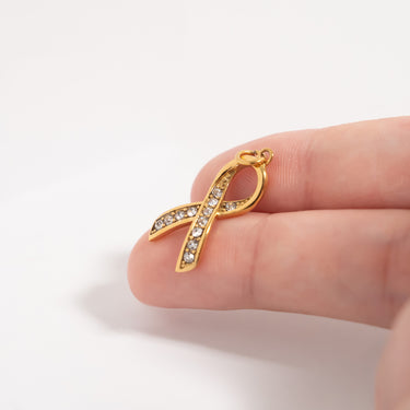 Cancer Ribbon with Stones