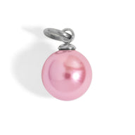 Wholesale jewelry 18K Gold PVD Stainless Steel Pink Pearl Charm - stainless main 