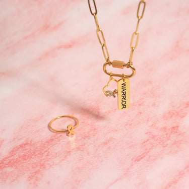 Cancer Ribbon Stacking Ring 
