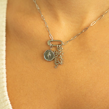 Wifey Charm on Paperclip Chain, with other Charms