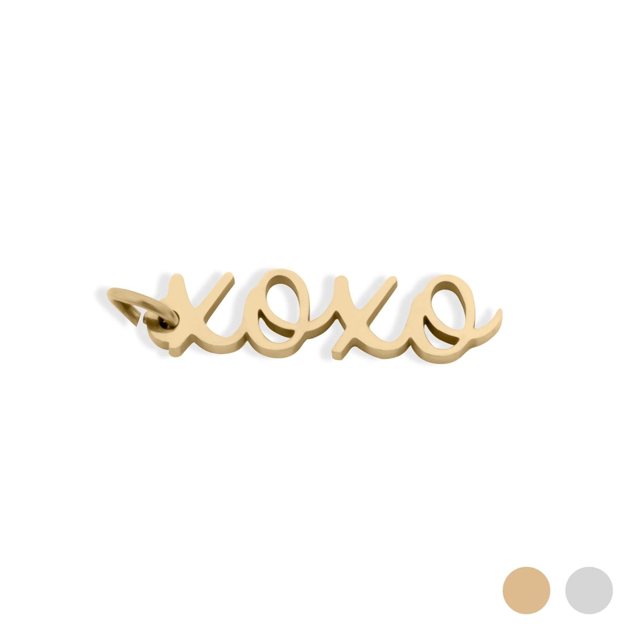 18K Gold PVD Stainless Steel XOXO Charm / PDL0323