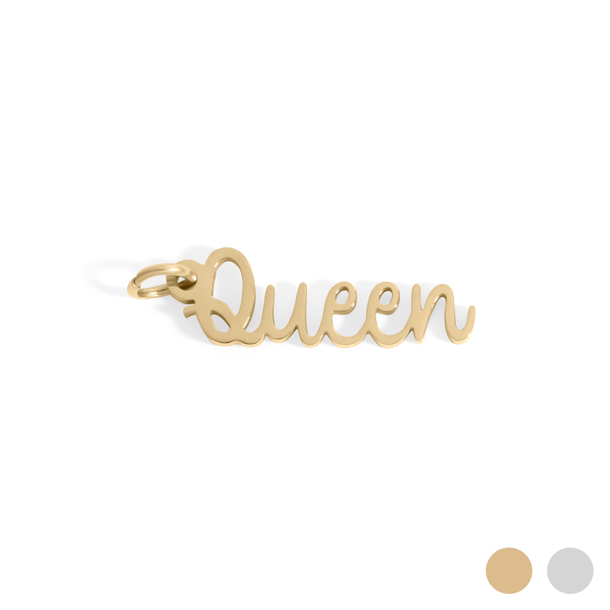 18K Gold PVD Stainless Steel Queen Charm / PDL0329