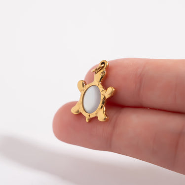Gold / Opal Turtle Charm / PDL0344