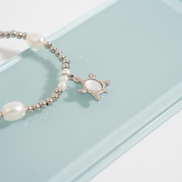 Silver / Opal Turtle Charm / PDL0344