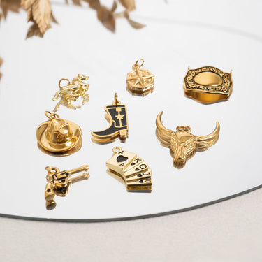 Gun Charm with other western charms