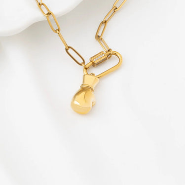 Wholesale jewelry 18K Gold PVD Stainless Steel Boxing Glove Charm- gold studio 