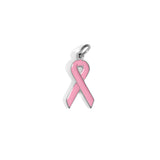 wholesale jewelry 18K Gold PVD Stainless Steel Cancer Ribbon Charm- stainless main 