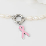 wholesale jewelry 18K Gold PVD Stainless Steel Cancer Ribbon Charm- stainless studio 