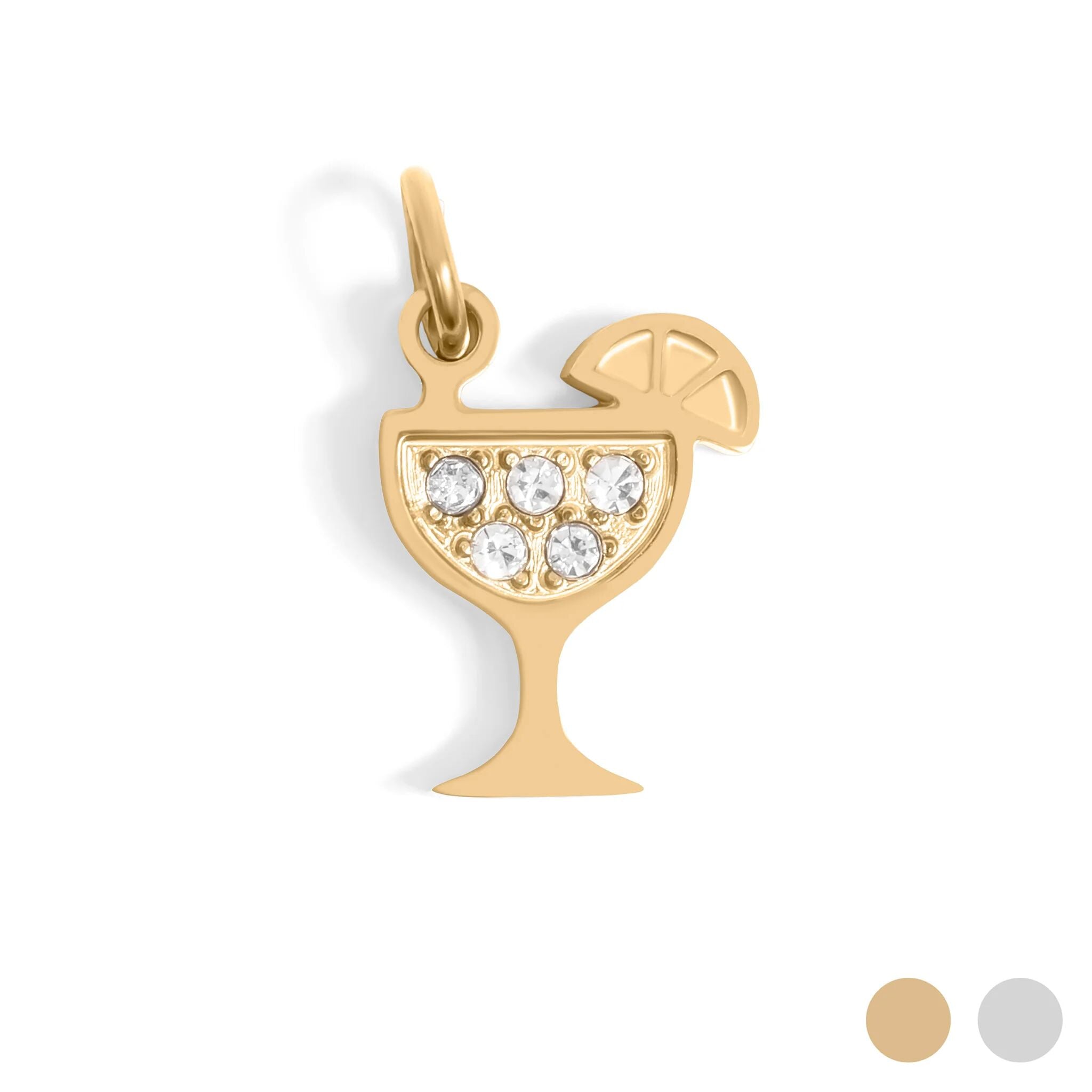 18K Gold PVD Stainless Steel Margarita Charm / PDL0351