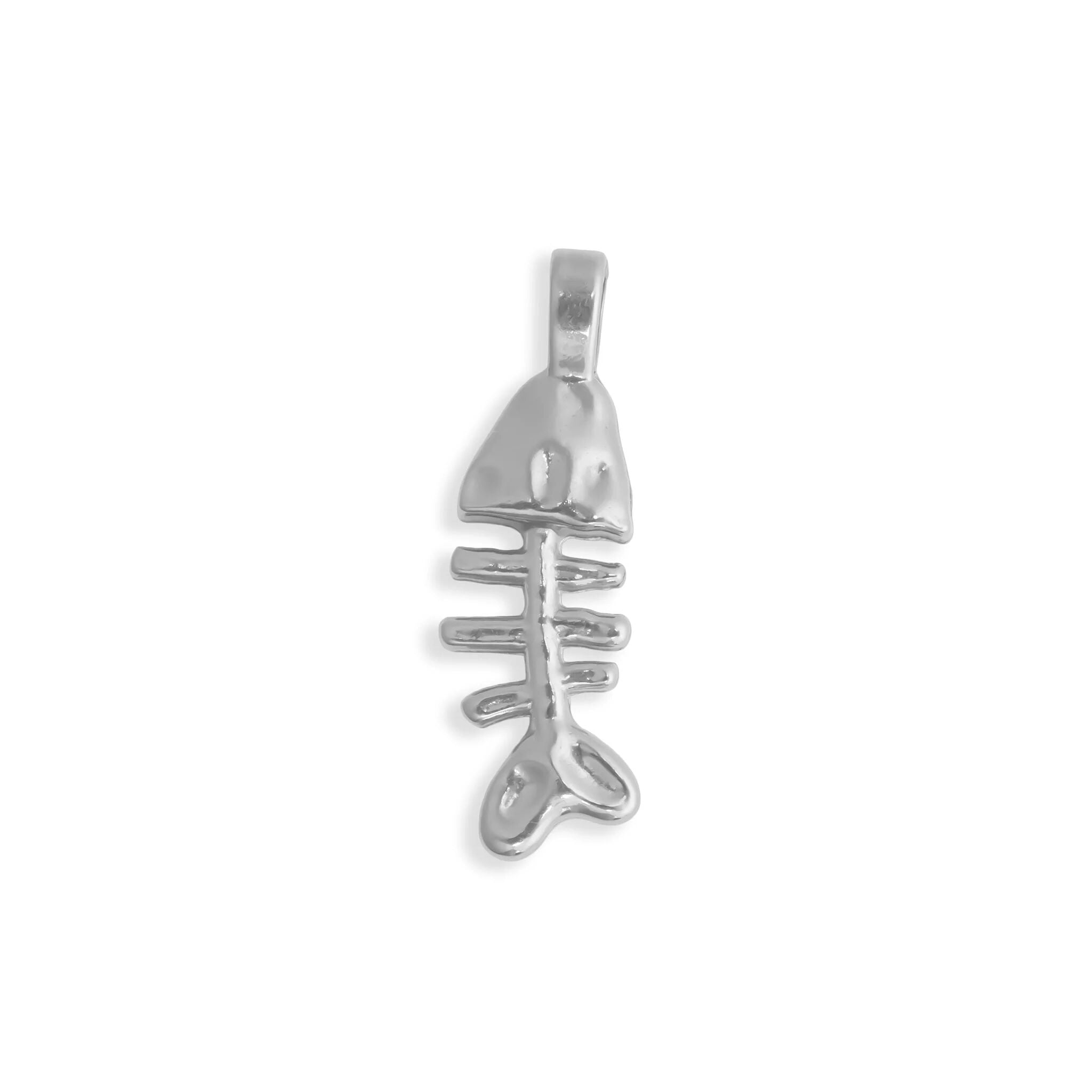 18K Gold PVD Stainless Steel Fish Bone Charm / PDL0353
