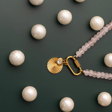 Gold Round Sunburst Charm 