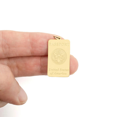 Gold Passport Charm- Scale shot 