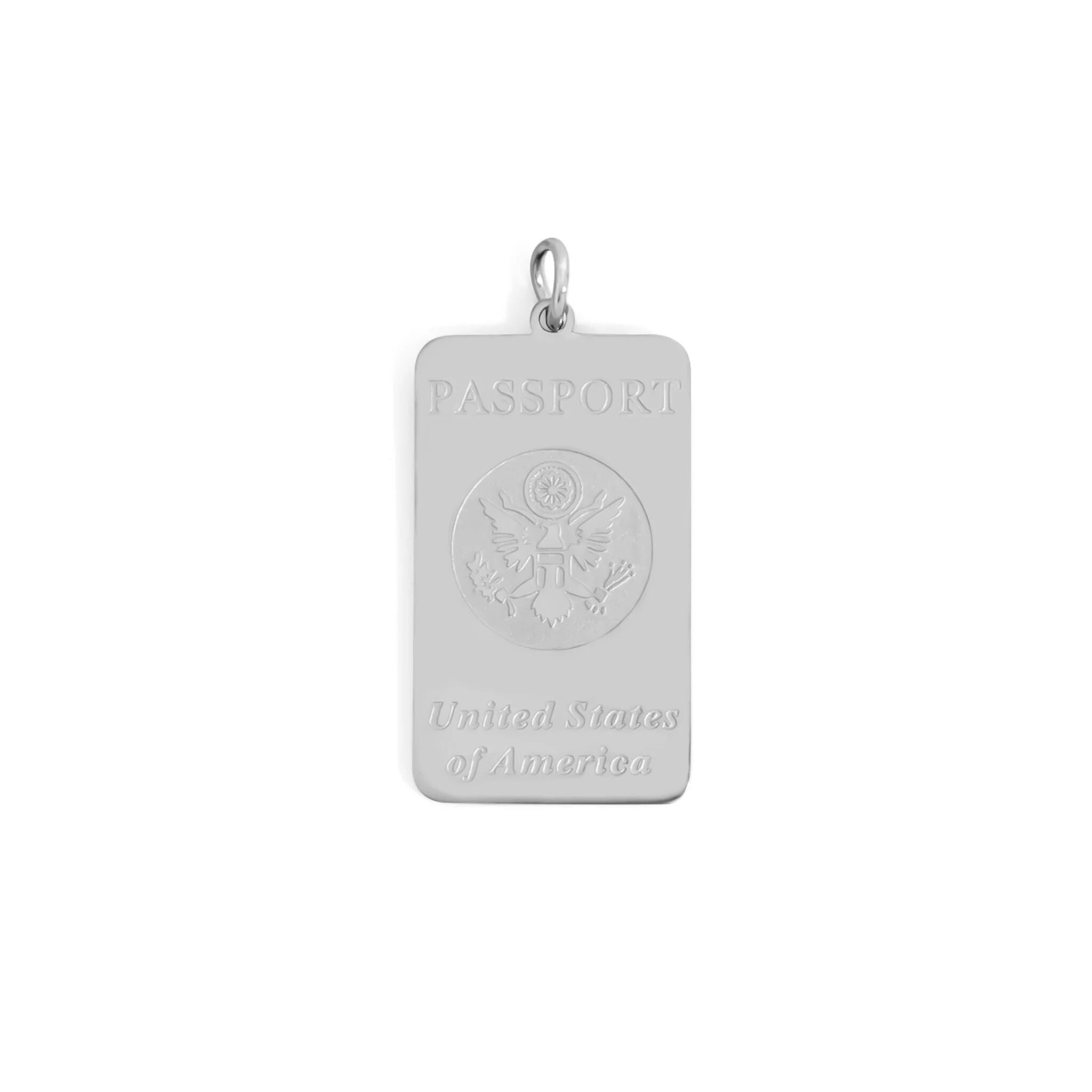 18K Gold PVD Stainless Steel Passport Charm / PDL0360