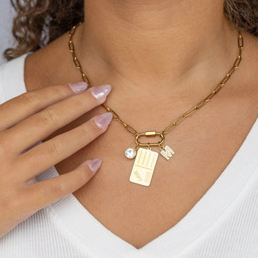 Gold Postcard Charm