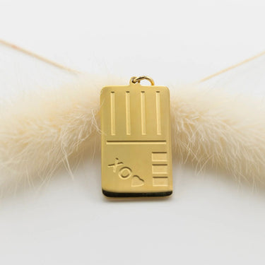 Gold Postcard Charm