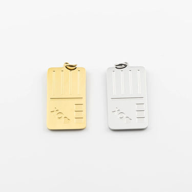 Gold and Silver Postcard Charms