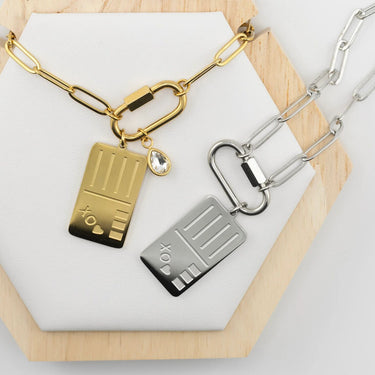 Gold and Silver Postcard Charms
