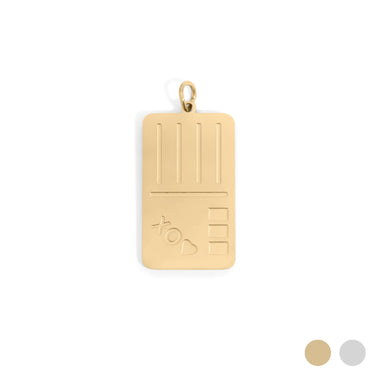 Gold Postcard Charm