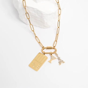 Gold Postcard Charm