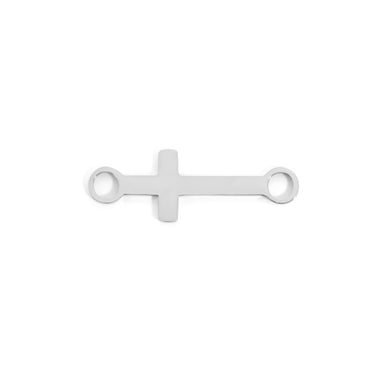 18K Gold PVD Stainless Steel Cross Connector Charm / PDL0362