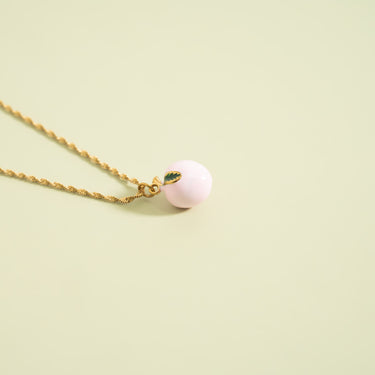 18K Gold PVD Stainless Steel Peach Charm