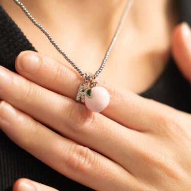 18K Gold PVD Stainless Steel Peach Charm