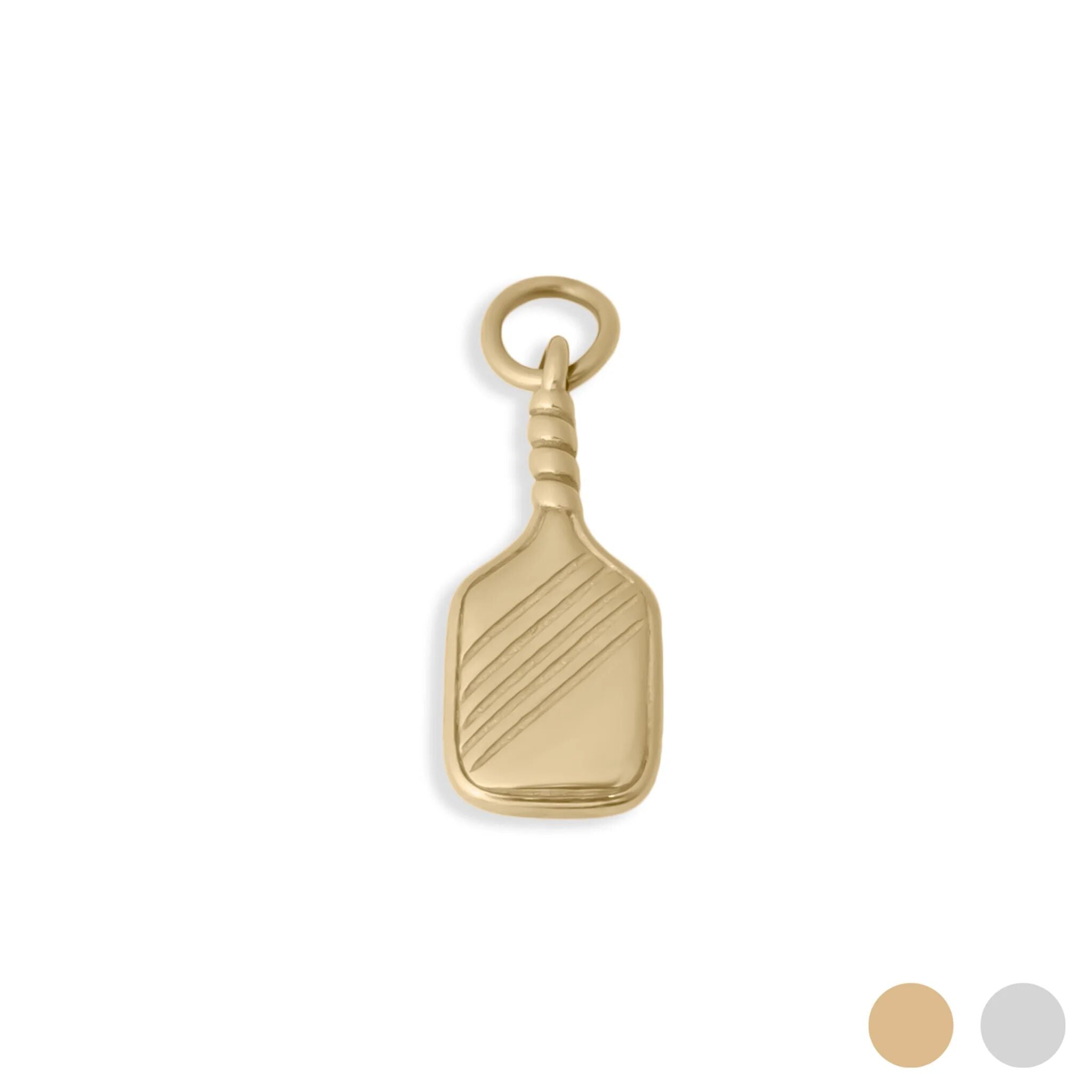 18K Gold PVD Stainless Steel Pickleball Charm / PDL0370