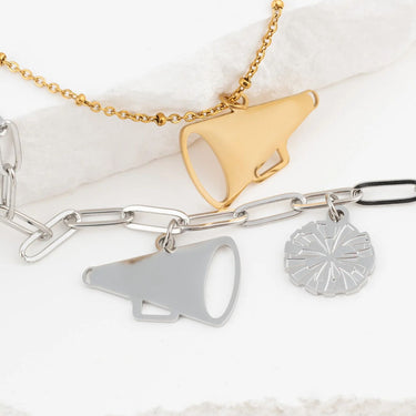 Wholesale jewelry 18K Gold PVD Stainless Steel Megaphone Charm - stainless and gold studio 