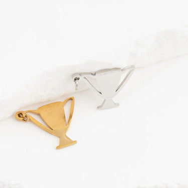 Wholesale jewelry 18K Gold PVD Stainless Steel Trophy Charm - stainless and gold studio 
