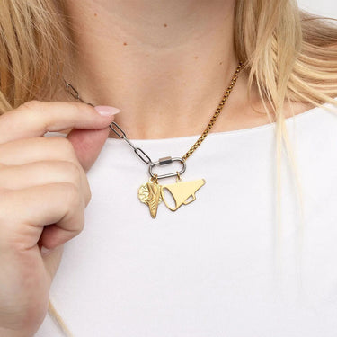 18K Gold PVD Stainless Steel Game Day Charm Set- gold model 